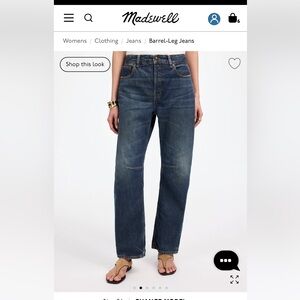 Madewell Darted Barrel Jeans Blue Relaxed Jeans Versatile Everyday Style